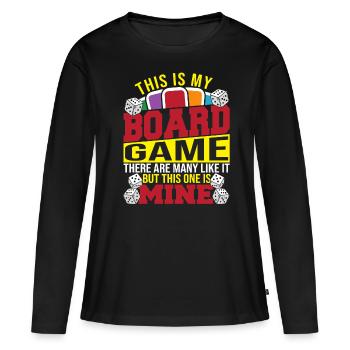 Jeux de société jeu de société cadeau - T-shirt manches longues Premium bio Femme - noir - Devant - Julia (174cm)