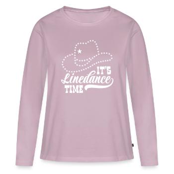 Linedance Linedancing Country Fan - Geschenk - Frauen Premium Bio Langarmshirt - Altrosa - Vorne - Julia (174cm)