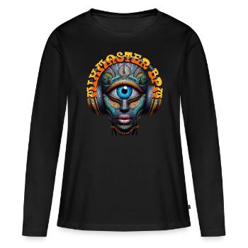 MIXMASTER BPM - Cool Cyclops with Headphones! - Women's Premium Organic Long Sleeve Shirt - black - Front - Julia (174cm)