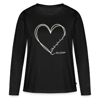 Oscar Wildes Liebeszitat-Design - Frauen Premium Bio Langarmshirt - Schwarz - Vorne - Julia (174cm)