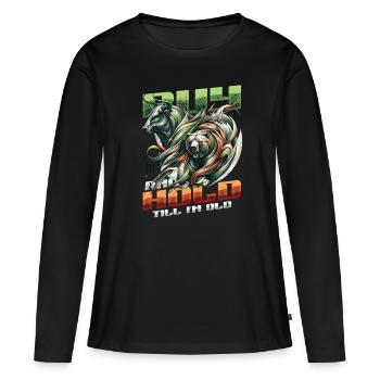 Financial Freedom Actions Investisseur Marché boursier - T-shirt manches longues Premium bio Femme - noir - Devant - Julia (174cm)