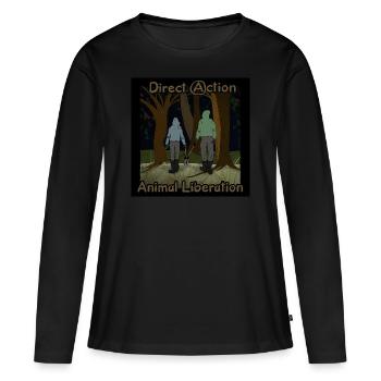 Animal Liberation - Frauen Premium Bio Langarmshirt - Schwarz - Vorne - Julia (174cm)