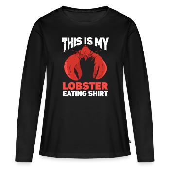 Fruits de mer - T-shirt manches longues Premium bio Femme - noir - Devant - Julia (174cm)