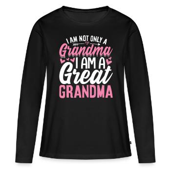 Je suis une arrière-grand-mère Drôle de grand-mère Gigi Mamaw - T-shirt manches longues Premium bio Femme - noir - Devant - Julia (174cm)