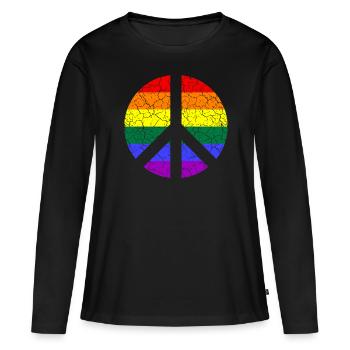 LGBTQ Love Pride CSD - Frauen Premium Bio Langarmshirt - Schwarz - Vorne - Julia (174cm)