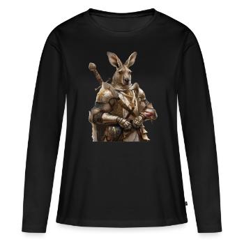 Chevaliers de Kängeru Moyen Âge - T-shirt manches longues Premium bio Femme - noir - Devant - Julia (174cm)