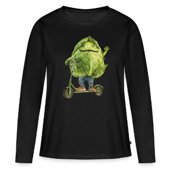 Kohl Scooter - Frauen Premium Bio Langarmshirt - Schwarz - Vorne - Julia (174cm)