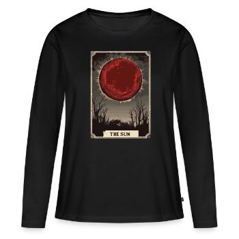Le Tarot du Soleil - T-shirt manches longues Premium bio Femme - noir - Devant - Julia (174cm)