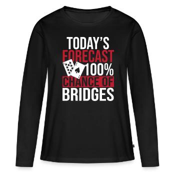 Bridge Kartenspiel Geschenk - Frauen Premium Bio Langarmshirt - Schwarz - Vorne - Julia (174cm)