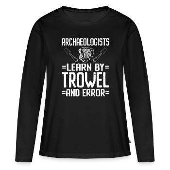 Archéologue Archéologie - T-shirt manches longues Premium bio Femme - noir - Devant - Julia (174cm)