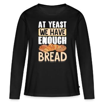 Brotbacken Brotbackautomat - Frauen Premium Bio Langarmshirt - Schwarz - Vorne - Julia (174cm)