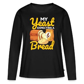 Brotbacken Brotbackautomat - Frauen Premium Bio Langarmshirt - Schwarz - Vorne - Julia (174cm)