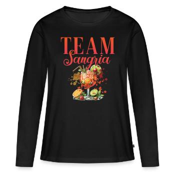 Cocktail Bartender Team Sangria - T-shirt manches longues Premium bio Femme - noir - Devant - Julia (174cm)