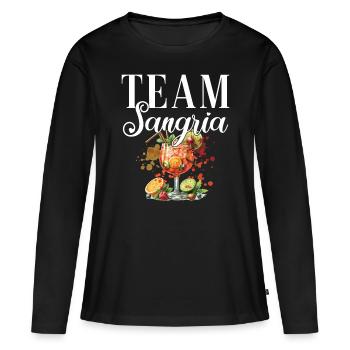 Cocktail Bartender Team Sangria - T-shirt manches longues Premium bio Femme - noir - Devant - Julia (174cm)