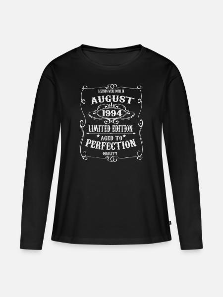 Legenden wurden im August 1994 geboren - Frauen Premium Bio Langarmshirt - Schwarz