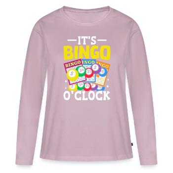 It's Bingo O'clock Funny Bingo Night Casino - Women's Premium Organic Long Sleeve Shirt - dusky pink - Front - Julia (174cm)