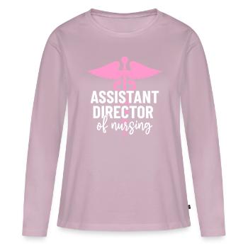 Directrice adjointe des soins infirmiers Funny ADON Nurse - T-shirt manches longues Premium bio Femme - rose poudré - Devant - Julia (174cm)