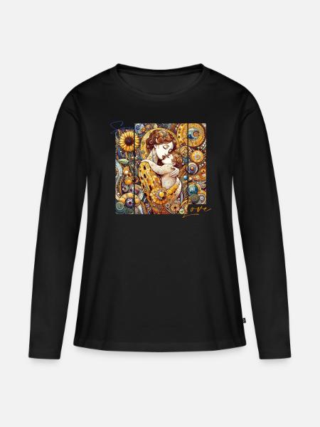 Mother - Frauen Premium Bio Langarmshirt - Schwarz
