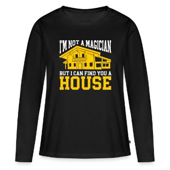 Agent immobilier Agent immobilier - T-shirt manches longues Premium bio Femme - noir - Devant - Julia (174cm)