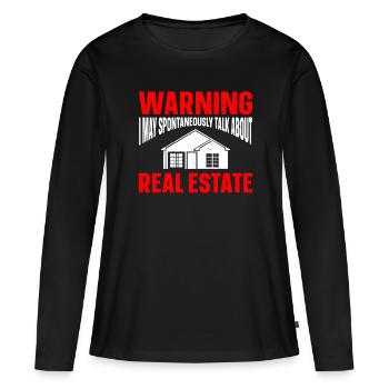 Agent immobilier Agent immobilier - T-shirt manches longues Premium bio Femme - noir - Devant - Julia (174cm)