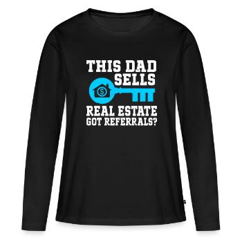 Agent immobilier Agent immobilier - T-shirt manches longues Premium bio Femme - noir - Devant - Julia (174cm)