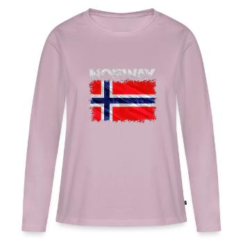 Norwegen - Frauen Premium Bio Langarmshirt - Altrosa - Vorne - Julia (174cm)