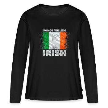 Irland - Frauen Premium Bio Langarmshirt - Schwarz - Vorne - Julia (174cm)