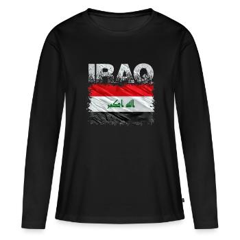 Irak - T-shirt manches longues Premium bio Femme - noir - Devant - Julia (174cm)