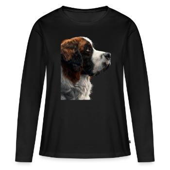 Saint Bernard - Women's Premium Organic Long Sleeve Shirt - black - Front - Julia (174cm)