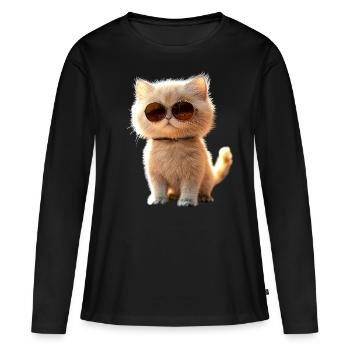 Perserkatze Perser Katze Persian Cat Süße Katzen - Frauen Premium Bio Langarmshirt - Schwarz - Vorne - Julia (174cm)