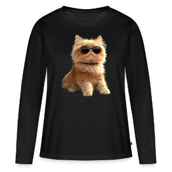 Perserkatze Perser Katze Persian Cat Süße Katzen - Frauen Premium Bio Langarmshirt - Schwarz - Vorne - Julia (174cm)