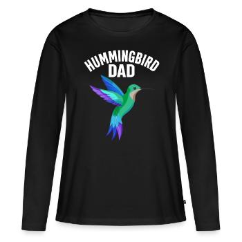 colibri papa nectar oiseau observation drôles d’oiseaux - T-shirt manches longues Premium bio Femme - noir - Devant - Julia (174cm)