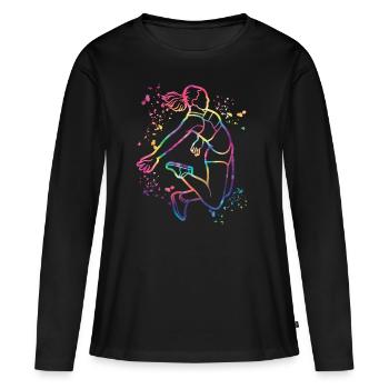 Long Jumpers Long Jump Kids Long Jump - Women's Premium Organic Long Sleeve Shirt - black - Front - Julia (174cm)