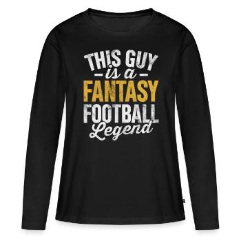 Ce gars est une légende du football fantastique FFL - T-shirt manches longues Premium bio Femme - noir - Devant - Julia (174cm)