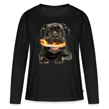 Cane corso - T-shirt manches longues Premium bio Femme - noir - Devant - Julia (174cm)