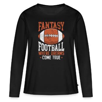 Fantasy Football Commish Funny FFL Champion Draft - T-shirt manches longues Premium bio Femme - noir - Devant - Julia (174cm)