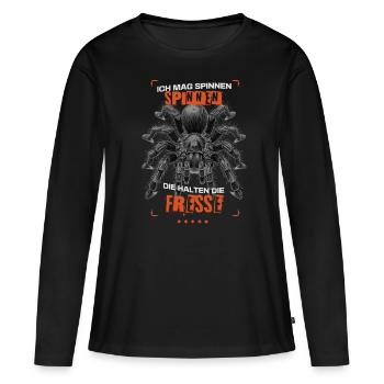 I like spiders that keep their mouths shut Tarantula - Women's Premium Organic Long Sleeve Shirt - black - Front - Julia (174cm)