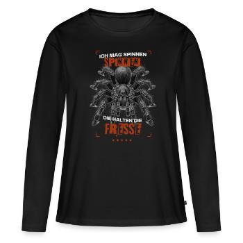 I like spiders that keep their mouths shut Tarantula - Women's Premium Organic Long Sleeve Shirt - black - Front - Julia (174cm)