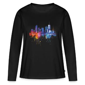 Frise-Sud-Ouest - T-shirt manches longues Premium bio Femme - noir - Devant - Julia (174cm)