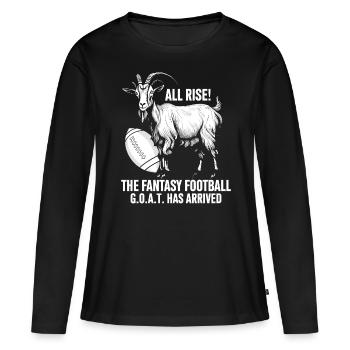 All Rise The Fantasy Football GOAT FFL Champion - T-shirt manches longues Premium bio Femme - noir - Devant - Julia (174cm)