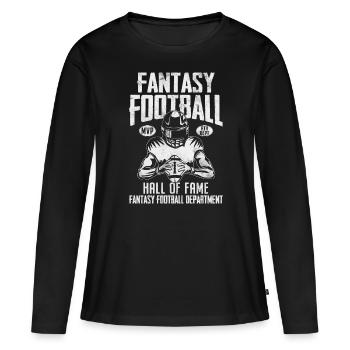 Fantasy Football Hall Of Fame Draft Kickers Drôle - T-shirt manches longues Premium bio Femme - noir - Devant - Julia (174cm)