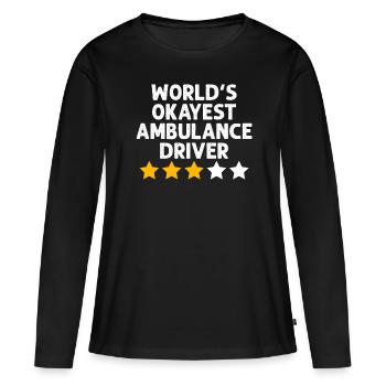 Funny Ambulance Driver EMS Medical Driver - Women's Premium Organic Long Sleeve Shirt - black - Front - Julia (174cm)