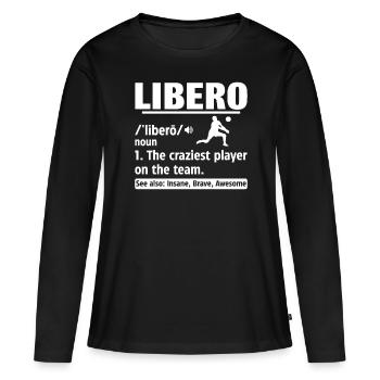 Volleyball Libero Funny Definition Bump Set Spike - Women's Premium Organic Long Sleeve Shirt - black - Front - Julia (174cm)