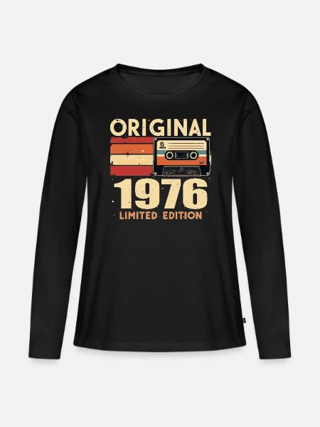 Fødselsdag 1976 - Legendarisk siden 1976 Gift 1976 - Premium økologisk langermet T-skjorte for kvinner - svart