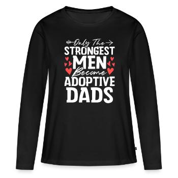 Seulement les hommes les plus forts Drôle Adoption Papa Gotcha - T-shirt manches longues Premium bio Femme - noir - Devant - Julia (174cm)