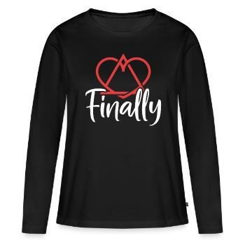 Enfin Gotcha Day Famille d’accueil Parenthood drôle - T-shirt manches longues Premium bio Femme - noir - Devant - Julia (174cm)