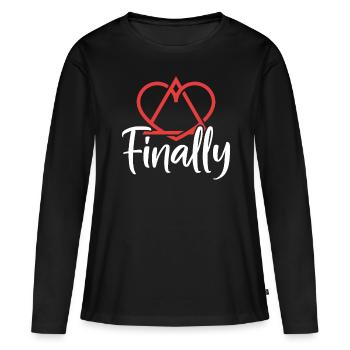 Enfin Gotcha Day Famille d’accueil Parenthood drôle - T-shirt manches longues Premium bio Femme - noir - Devant - Julia (174cm)