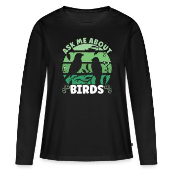 Ornithologue ornithologue - T-shirt manches longues Premium bio Femme - noir - Devant - Julia (174cm)