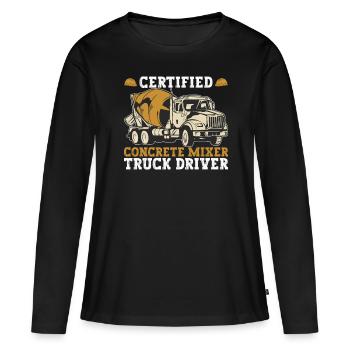 Concrete mixer - Women's Premium Organic Long Sleeve Shirt - black - Front - Julia (174cm)