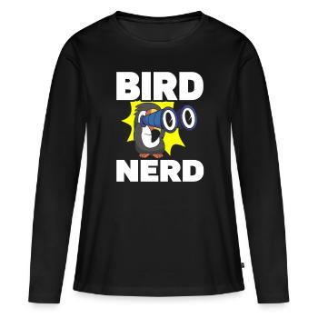 Observation des oiseaux Mignon Amoureux des oiseaux - T-shirt manches longues Premium bio Femme - noir - Devant - Julia (174cm)